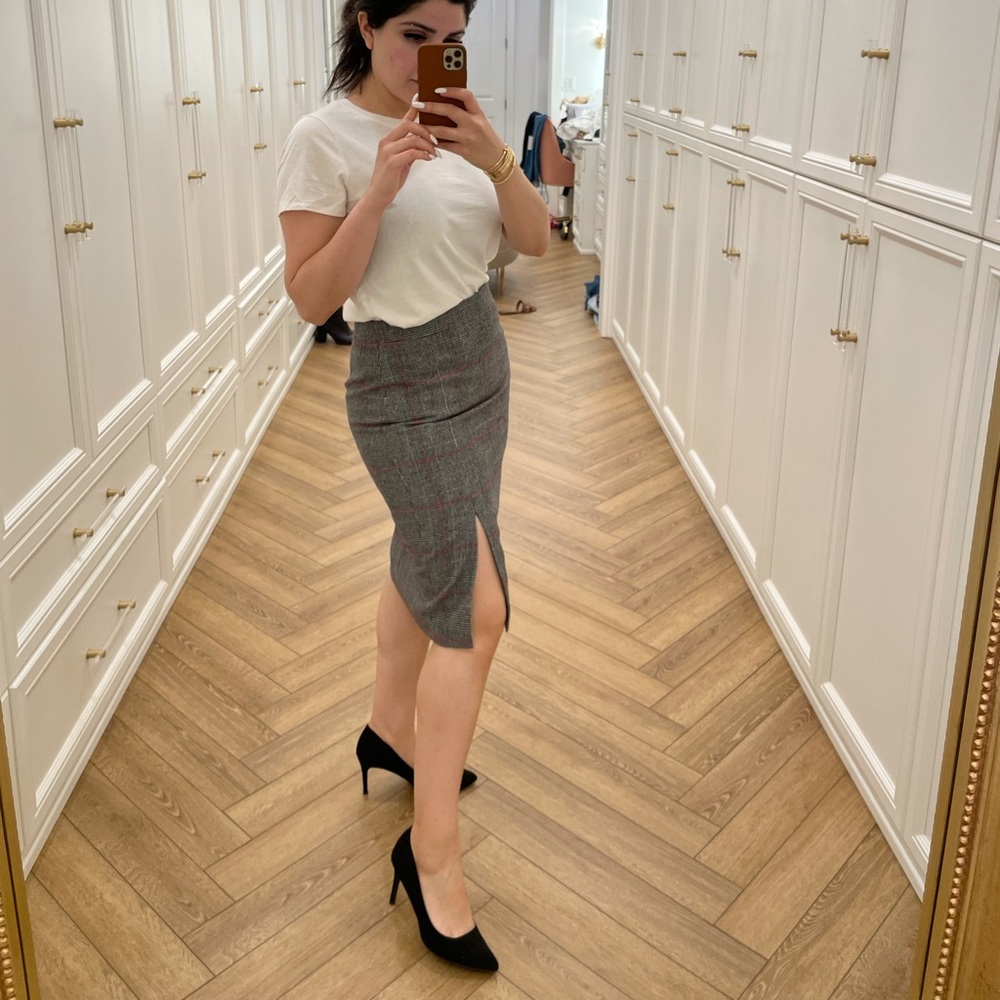 Wool pencil skirt